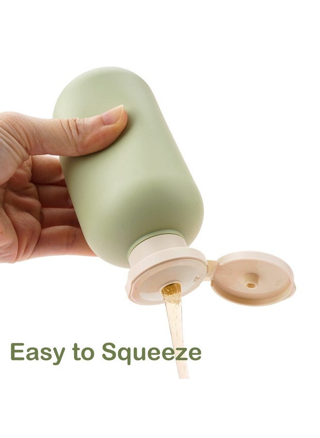 Squeeze Bottles With Flip Cap 6.8Oz Plastic Refillable Travel Containers For Toiletries Shampoo And Conditioner Bottles 2 Pack