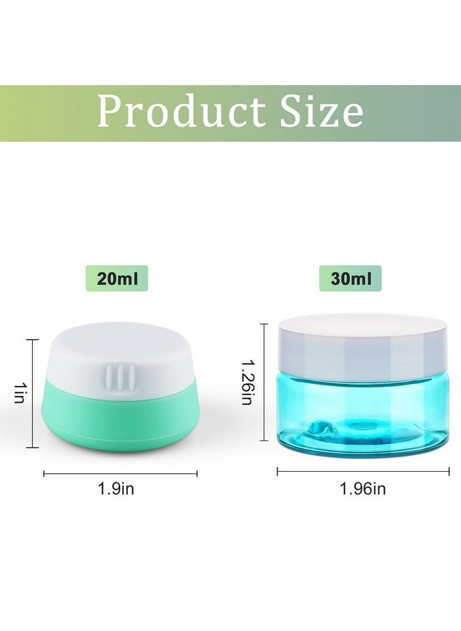 Cream Jars For Toiletries Silicone & Pp Travel Size Toiletries 8Pcs Tsa Approved Leak-Proof Travel Size Containers Refillable Cosmetic Containers With Lid For Lotion Makeup Cosmetics