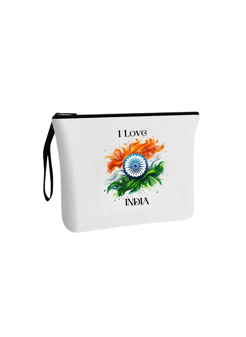 India Republic Day Cosmetic Bag-Eco-Friendly Reusable Makeup Organizer-Perfect For Travel,Daily Use And Survivors-Ideal For Celebrating India Republic Day In Style