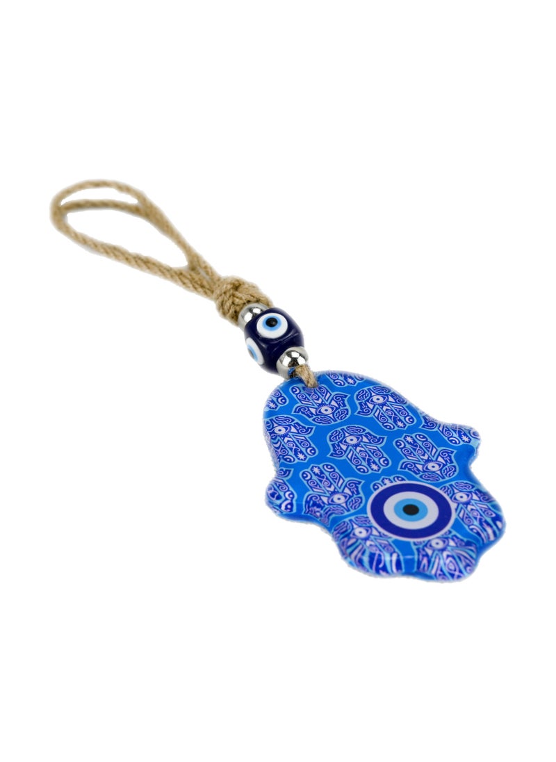 Turkish Blue Evil Eye Hamsa Wall Hanging, Car Hanging Accessories, Home Decorative Accessories, Evil Eye Accessories for Home, Accessories for Office Table, Car Protection Accessories