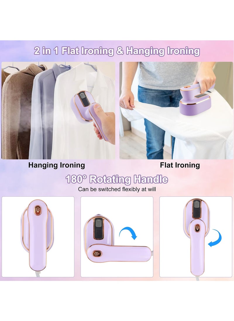 Portable Mini Garment Steamer with Dual Functionality – Handheld Wrinkle Remover for Home and Travel