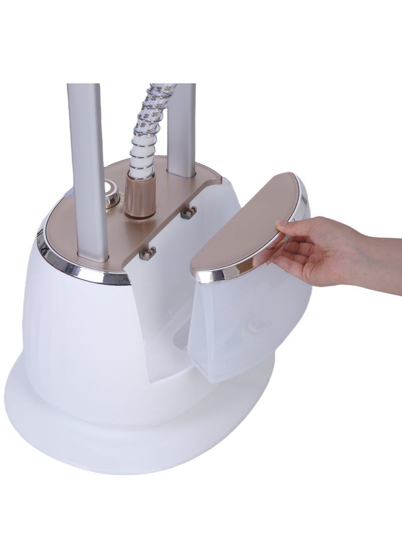 1.6L Garment Steamer with 35G/min Steam Flow, Mechanical Control, and Overheat Protection | Continues Working for 60 Mins | Adjustable Height - Ironing Board - Pole Hanger 1.6 L 1800 W SGS-326 White