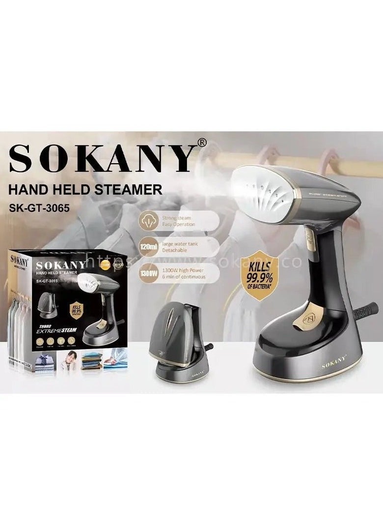 Sokany Sk-Gt-3065 Hand Held  Extreme Steamer 120ML Water Tank Wrinkle Free Handheld Garment EXTREME Steamer 1470W High Power 2 Modes Multifunction Electric Steam