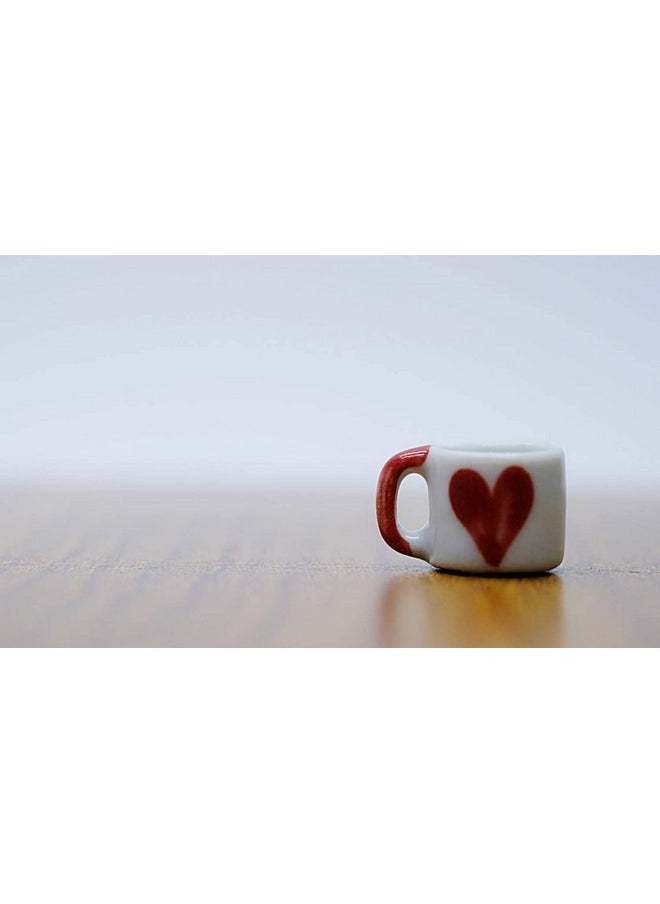 10 Pieces Set Of Miniature Coffee Mugs Or Tea Cups Designed For Dollhouses Or Miniature Kitchen.