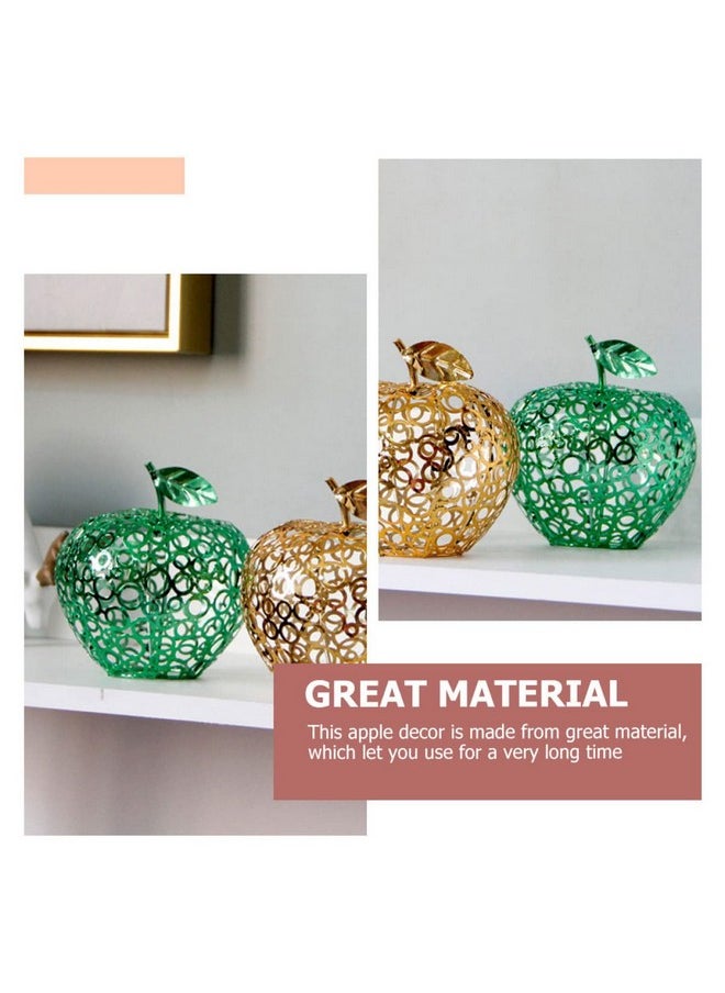 Tabletop Fruit Kitchen Adornment Ornaments Decor Gold Paperweight Figurine Decoration Statue Alloy Model Home Natural Figurines Center Metal Hollow Mantel Apples