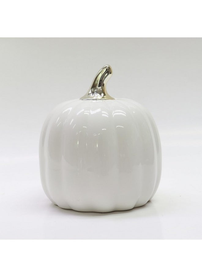 Fall Harvest Ceramic Pumpkin Decor, Hello Fall