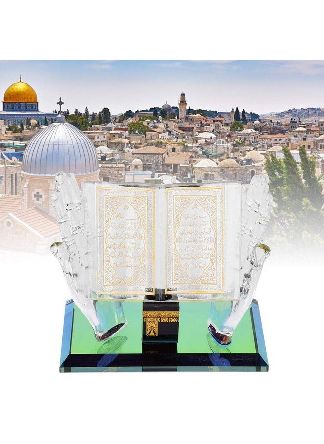 Muslim Crystal Collectible Figurines For Home Desktop Decor Islamic Building Handicrafts Souvenirs Car Decor