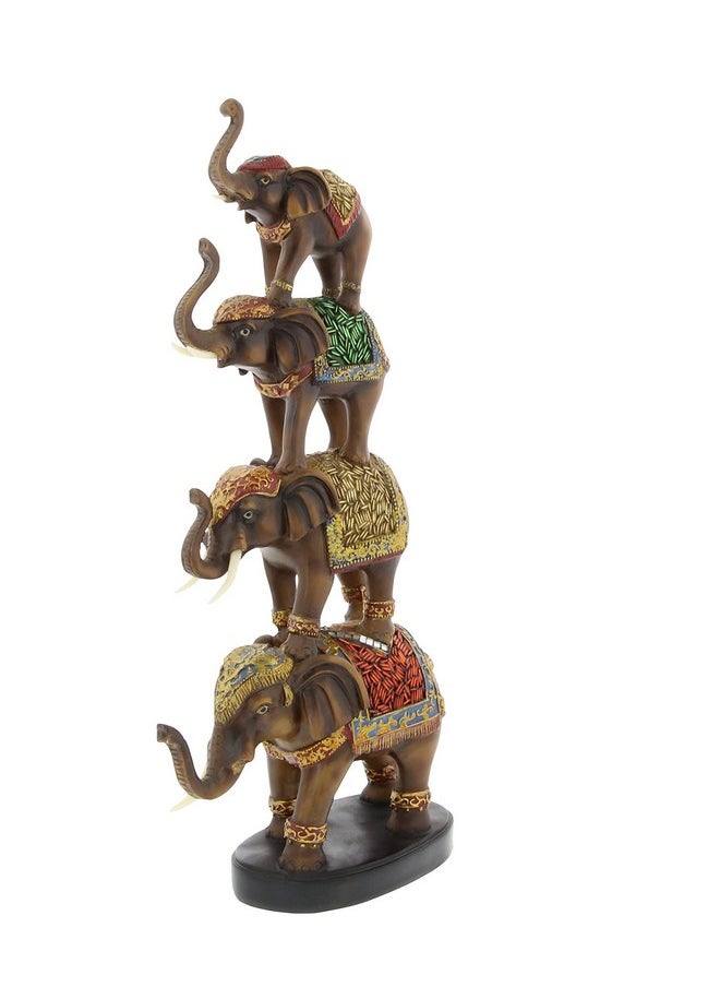 Polystone Elephant Decorative Sculpture Home Decor Statue, Accent Figurine 9
