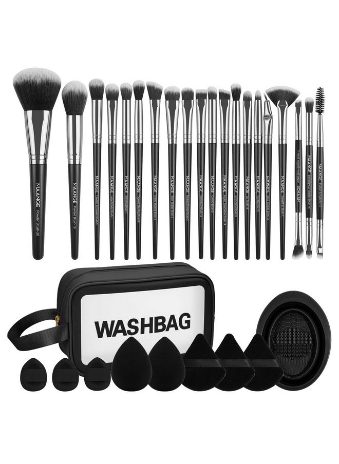 Makeup Brush Set 30 Pcs Premium Synthetic Makeup Brushes Foundation Eye Shadow Powder Concealers Highlight Blending Brush Professional Make Up Brush Kit