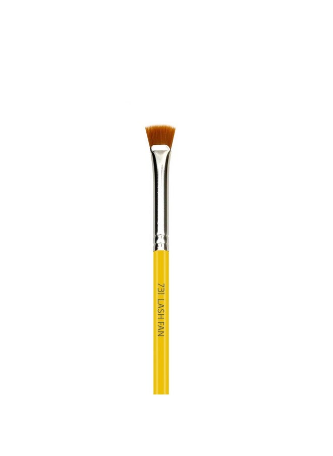 Professional Makeup Brush - Studio Series 731 Mascara Fan - With Soft Synthetic Fibers, For Applying Mascara (Yellow, 1Pc)