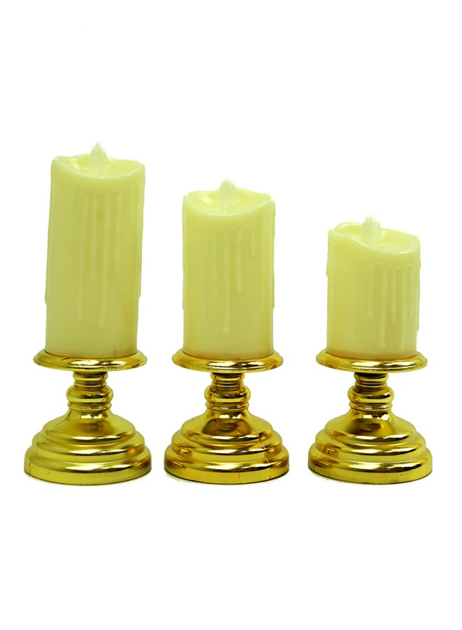 3-Piece LED Candles Set White