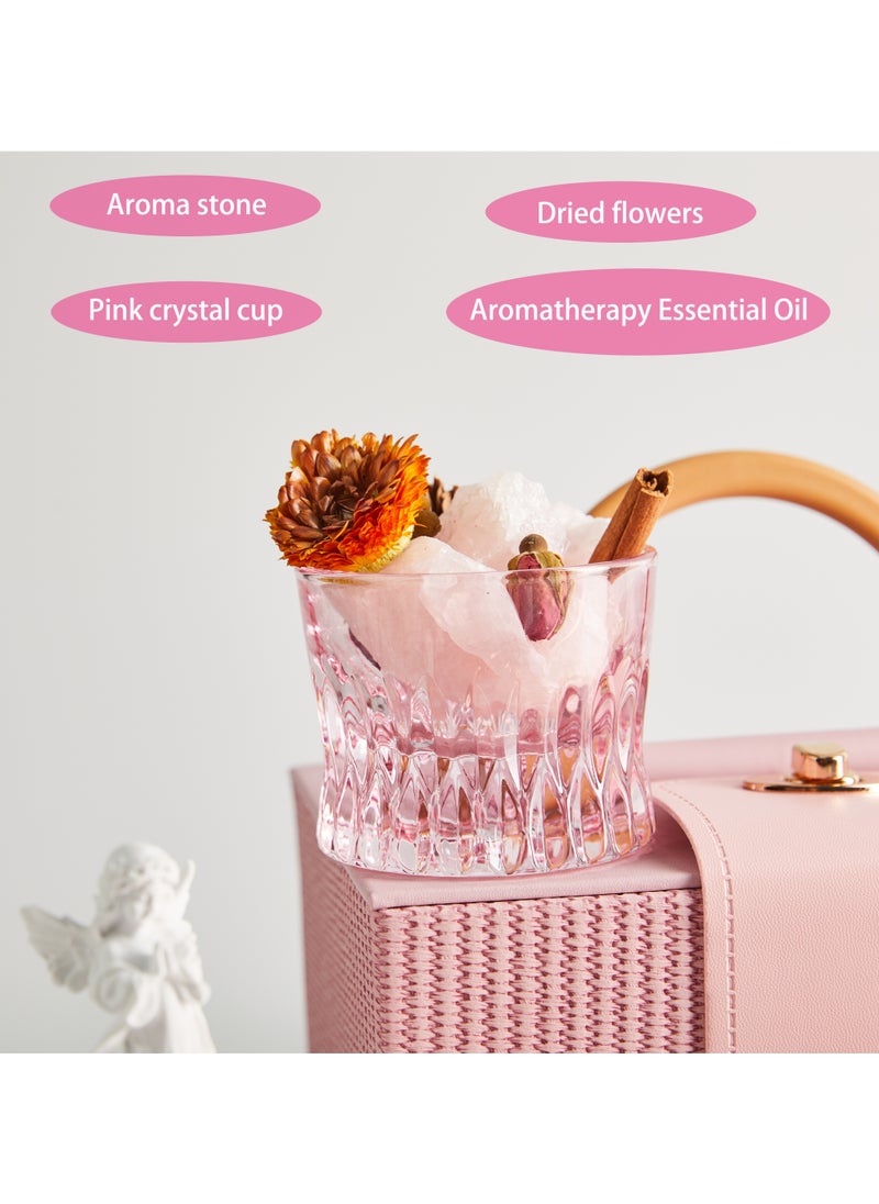 Gifts Basket Set For Women - Birthday Gifts For Women, Relaxing Spa Gift Basket Set, Unique Gift Ideas For Women, Gifts For Mom Sister Best Friend Wife, Coworker Teacher Gifts For Women, 9-In-1 Gift Set For Women - Luxurious Scented Ornaments And Candles In A Stylish Gift Box, With Exquisite Candle Extinguishing Tool Set, Home Decor Essentials, Pink