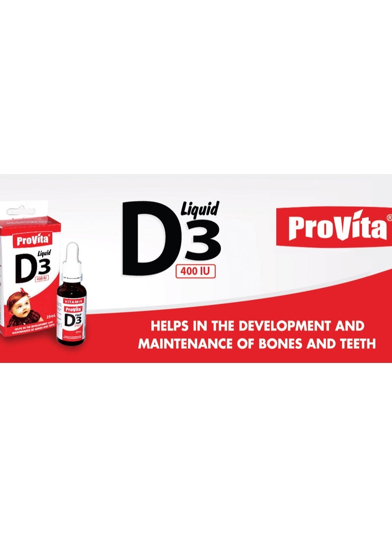 Vitamin D3 Liquid 400Iu 25Ml