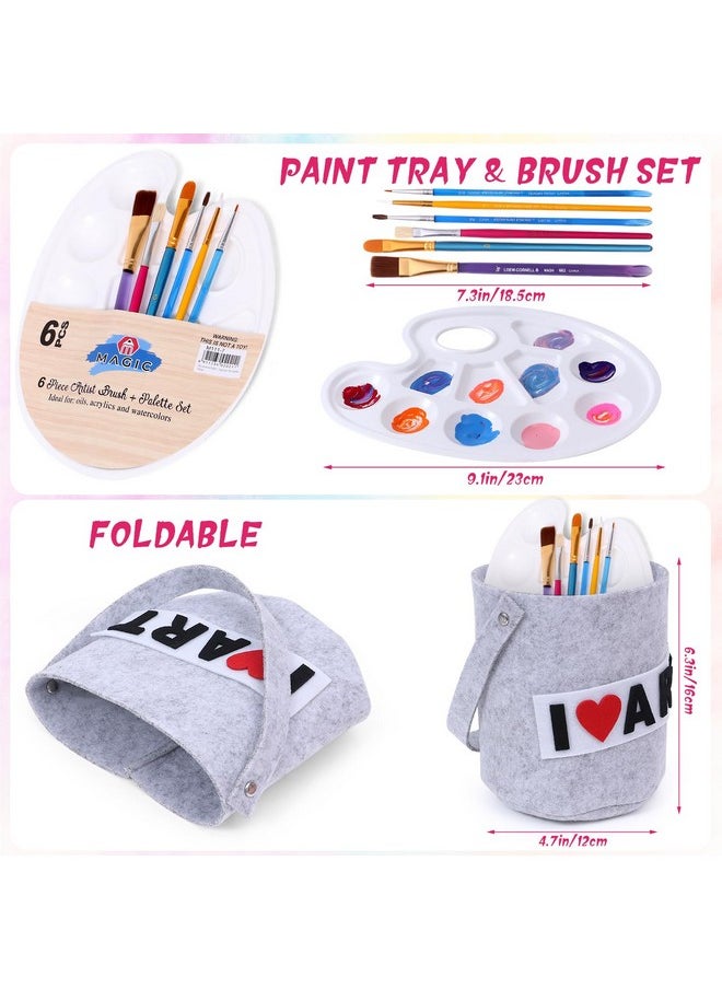 Kids Artist Costume With Overalls Beret Beard Bow Tie Paint Bucket Brush, Halloween Career Day Outfit For Boys Girls