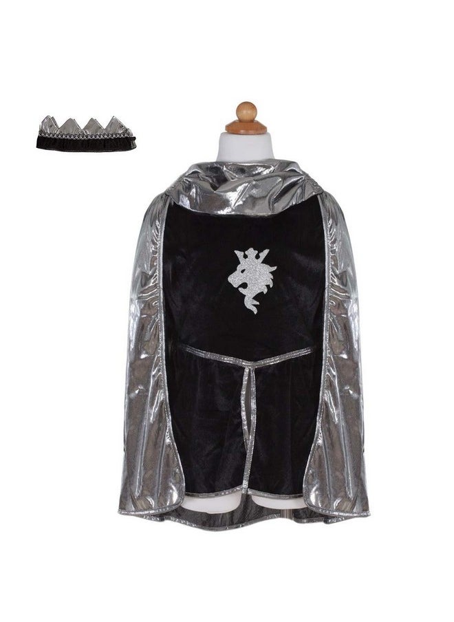 Silver Knight Tunic Cape & Crown 5/6 Years Dress Up Play