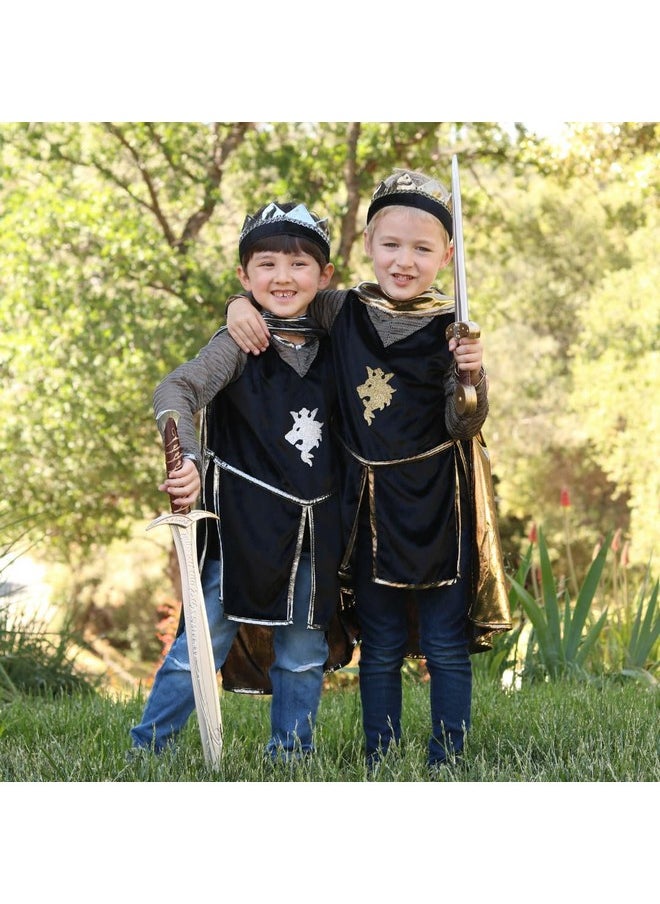 Silver Knight Tunic Cape & Crown 5/6 Years Dress Up Play