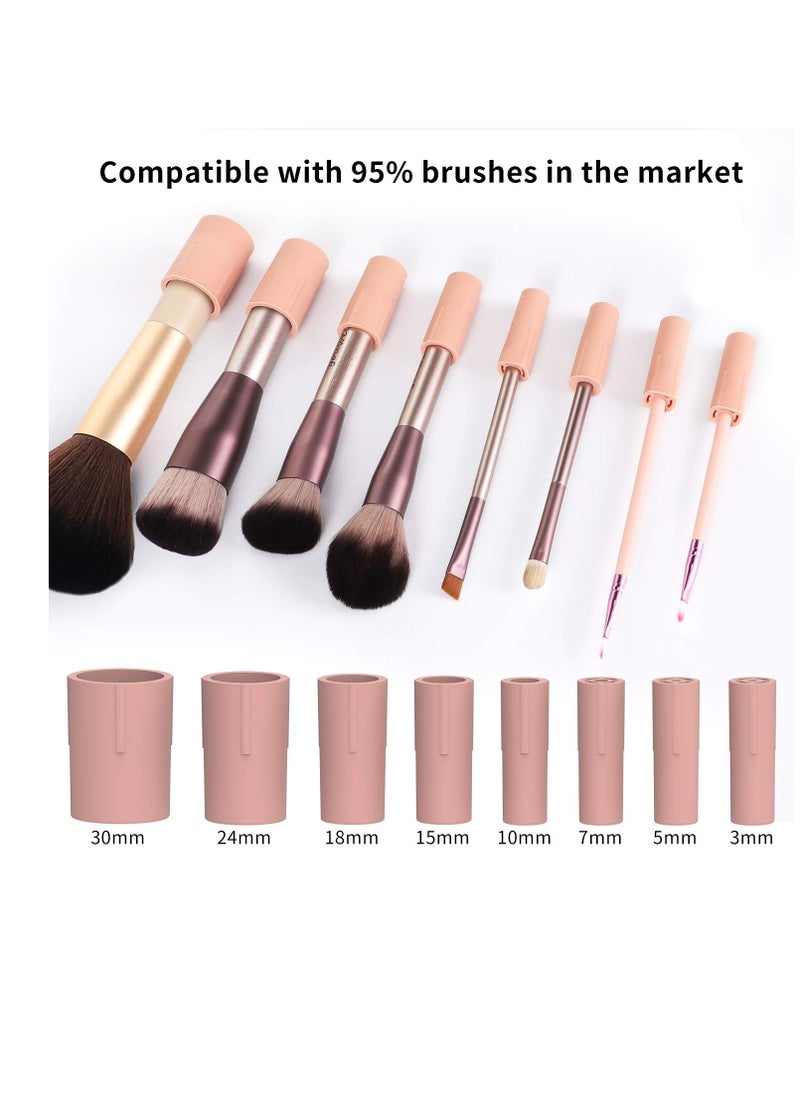 Senbowe Upgraded Makeup Brush Cleaner and Dryer Machine, Electric Cosmetic Automatic Brush Spinner with 8 Size Rubber Collars, Wash and Dry in Seconds, Deep Cosmetic Brush Spinner for Brushes