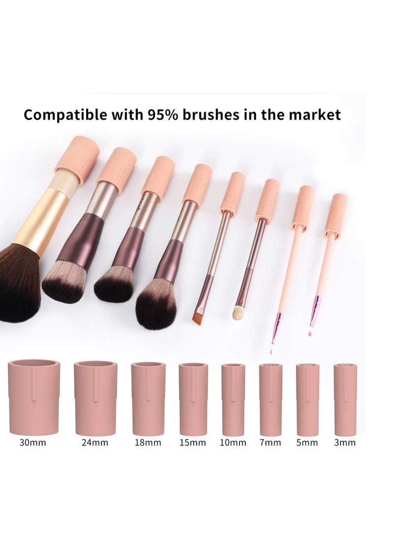 Senbowe Upgraded Makeup Brush Cleaner and Dryer Machine, Electric Cosmetic Automatic Brush Spinner with 8 Size Rubber Collars, Wash and Dry in Seconds, Deep Cosmetic Brush Spinner for Brushes
