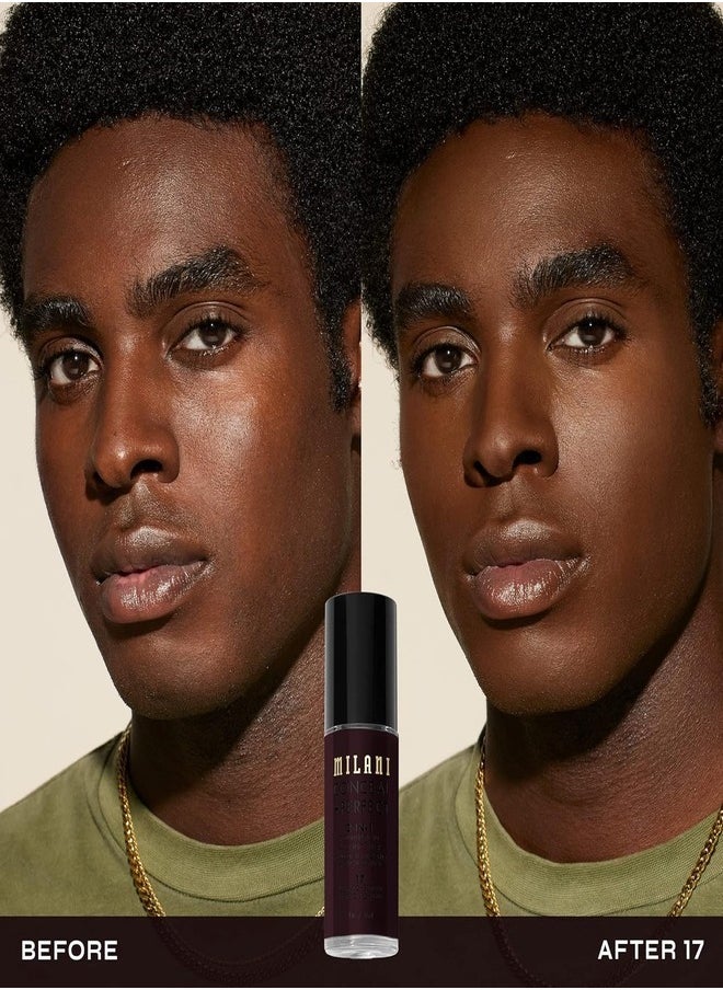 Milani Cosmetics Conceal + Perfect 2-In-1 Foundation + Concealer 17 Warm Chestnut 30ml – Full Coverage, Lightweight, Long-Lasting, Water-Resistant, Oil-Free, Vegan & Cruelty-Free
