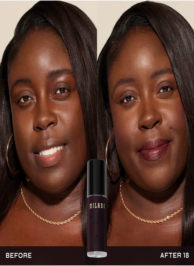 Milani Cosmetics Conceal + Perfect 2-In-1 Foundation + Concealer 18 Truffle 30ml – Full Coverage, Lightweight, Long-Lasting, Water-Resistant, Oil-Free, Vegan & Cruelty-Free