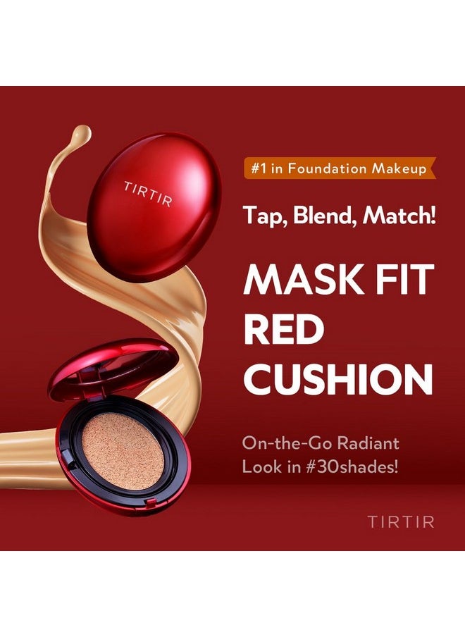 Mask Fit Red Cushion Foundation | Full Coverage, Weighless, Skin Fit, Satin Glow Finish, Korean Cushion Foundation (#24N Latte, 0.63 Fl Oz (Pack Of 1))