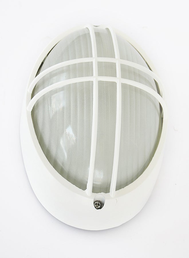 Indoor And Outdoor Bulkhead Light White 21x11cm