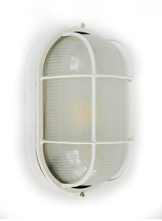 Indoor And Outdoor Bulkhead Light White 26x13cm