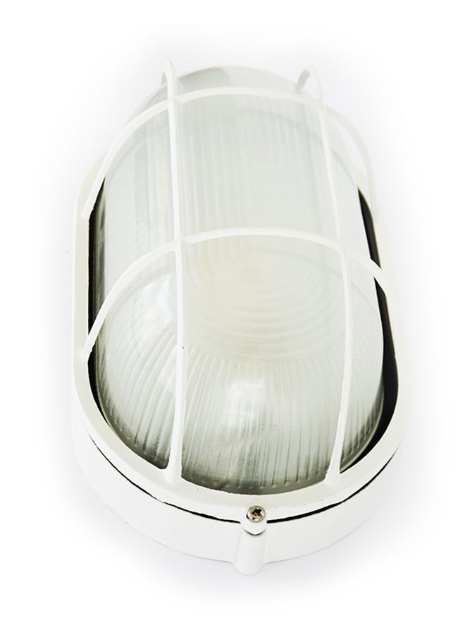 Indoor And Outdoor Bulkhead Light White 26x13cm