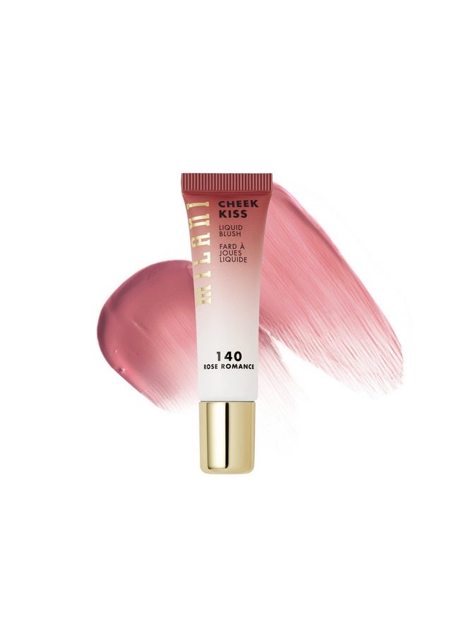 Milani Cheek Kiss Liquid Blush Makeup - Blendable & Buildable Cheek Blush, Lightweight Liquid Blusher and Cheek Color (Rose Romance)