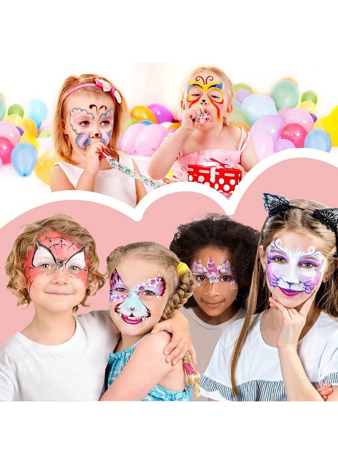 Face Painting Kits For Kids,12 Color Water Based Face Paint Kit, Washable Kids Body Paint For Makeup, For Birthday, Halloween, Thanksgiving Day, Cosplay Makeup, Gifts For Kids/Children