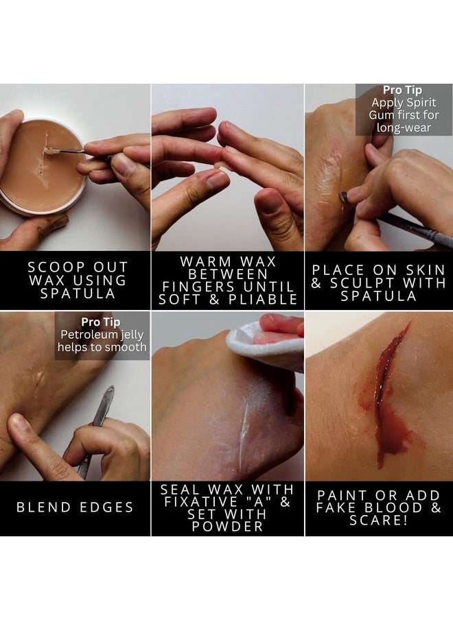 Makeup Synwax | Firm Modeling Wax For Special Fx | Scar Wax Sfx Makeup For Fake Scars, Fake Wounds, & Halloween Effects