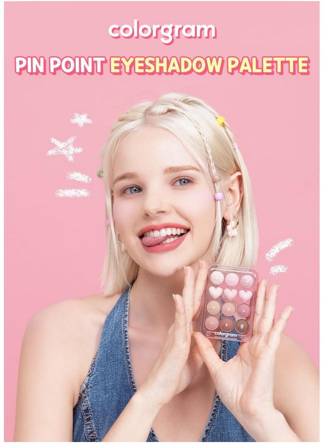 Pin Point Eyeshadow Palette 04 Bright+Cool | Eyeshadow Palette For Daily Makeup, Ultra-Blendable, Matte, Glitter, Shimmer Shades