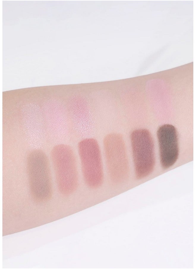 Pin Point Eyeshadow Palette 02 Pink+Mauve= | Ultra-Blendable Matte, Glitter, Shimmer Shades For Daily Makeup | K-Beauty Eye Palette With Easy-To-Use Calculator Design