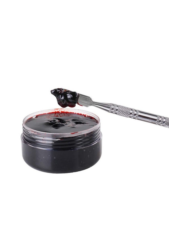 Quality Updated Halloween Coagulated Blood,30G/1.06 Oz Fake Blood Gel With Black Stipple Sponge,For Sfx Wound,Cuts,Clown,Vampire Film Cosplay Makeup,Elevated Quality