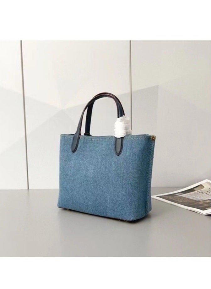 house Coach Denim Shoulder Bag Handbag 24*20*10cm
