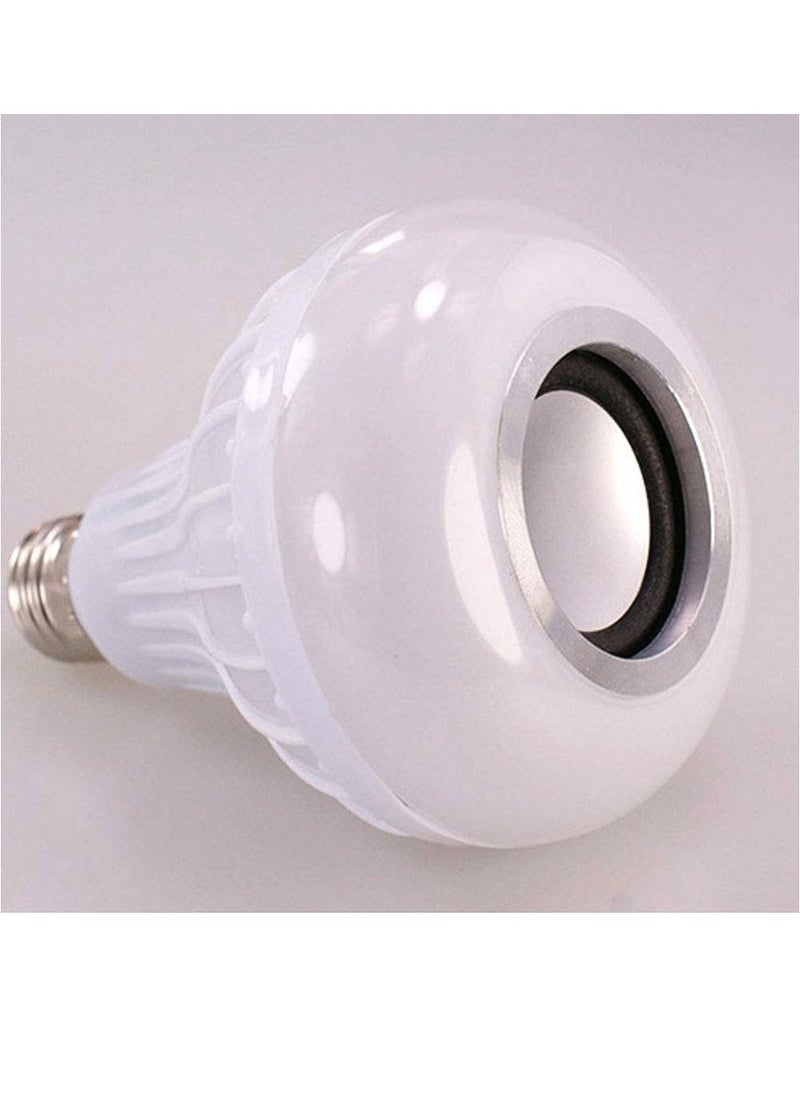 Led Music Light Bulb With Bluetooth Speaker Music Led Light Bulb Colorful Lamp With Remote Control For Home  Bedroom  Living Room  Party Decoration Smart Bulb Ceiling Lamp   White