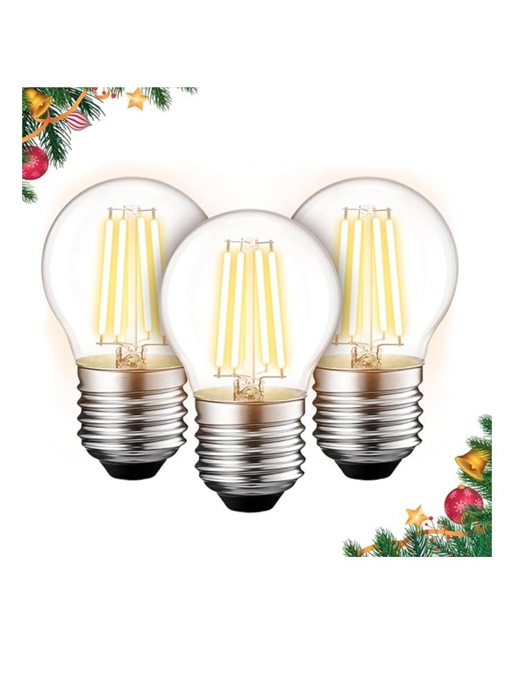 G45 E26 Edison Style LED Light Bulb 120V 5W (60 Watt Equivalent) - High Output Warm White Light 2700K 550lm, LED Filament Bulb for Home Pendant Antique Light Fixtures - Pack of 3