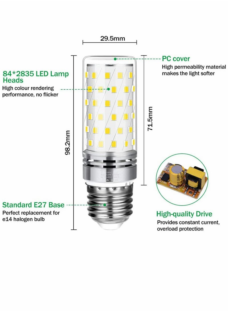 E27 Led Bulb 100w Equivalent 16w Screw 6000k 1000LM Large Edison Light Bulbs Daylight 360° Beam Angle Energy Saving for Home Lamp Non-dimmable (2pcs Cool White)