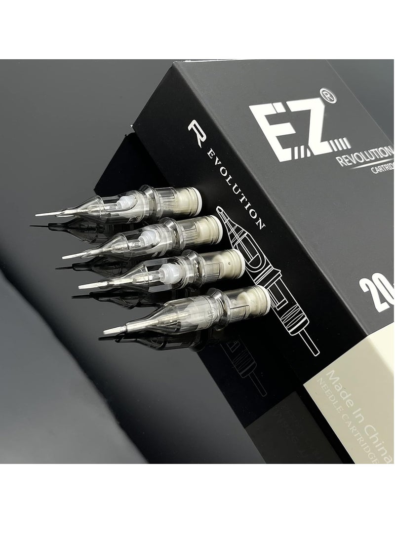 EZ Tattoo Cartridge Needles - 20Pcs #10 (3RL) Bugpin Round Liner Disposable Tattoo Needles Cartridges for Rotary Tattoo Machine Pen Gun - Revolution