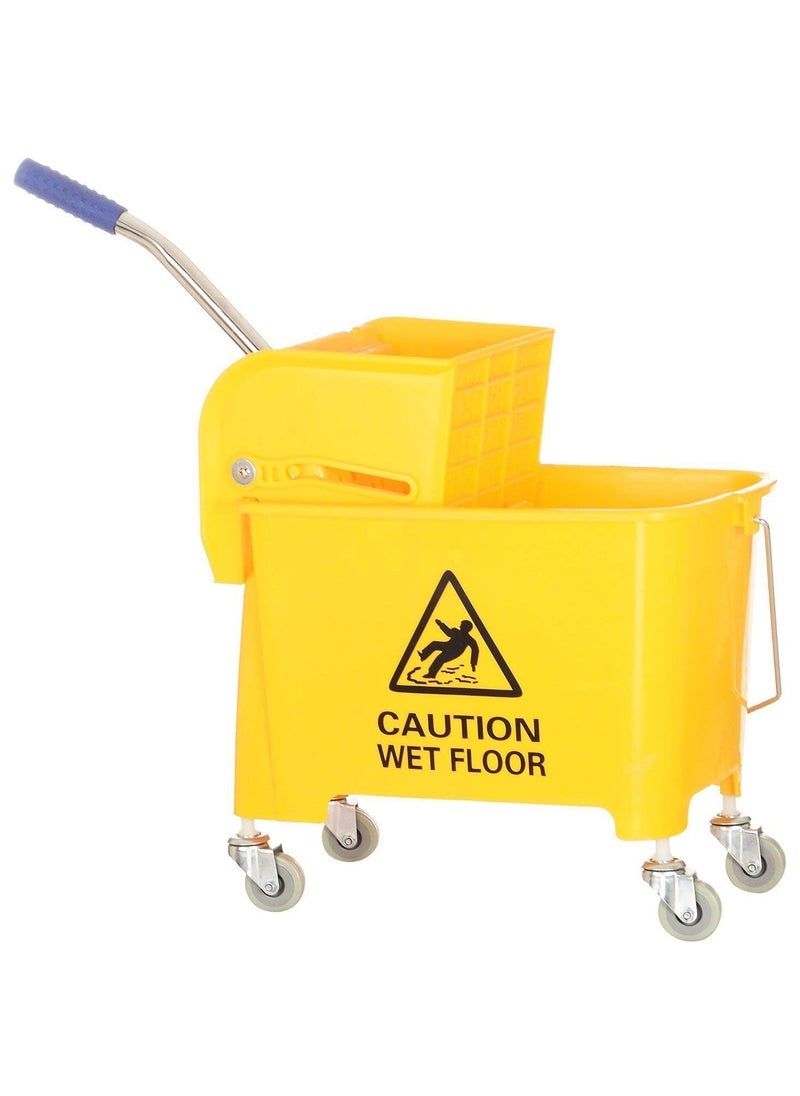 Heavy Duty Mop Bucket - Wringer System 20l, Yellow