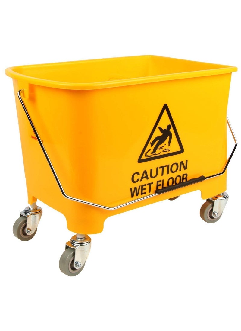 Heavy Duty Mop Bucket - Wringer System 20l, Yellow