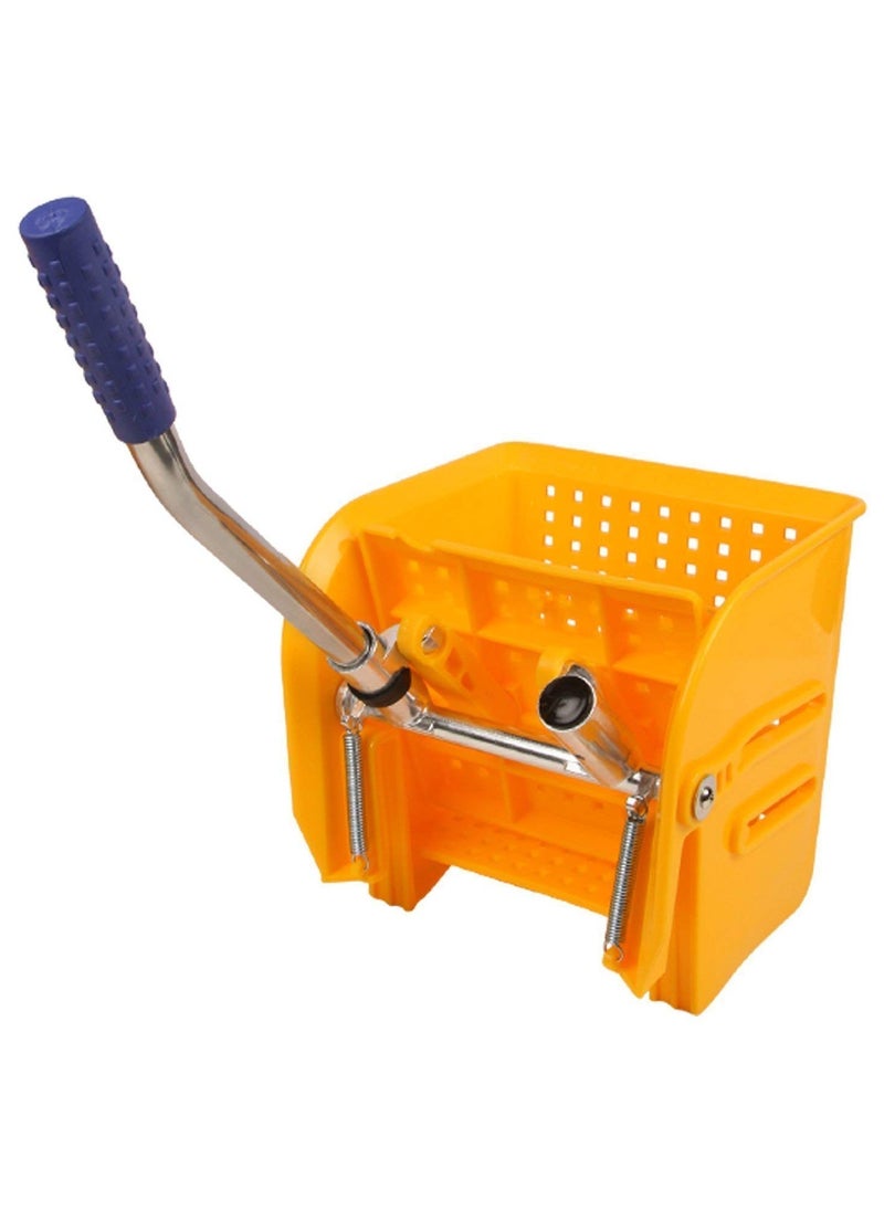 Mop Bucket with Wheel and Wringer - 20 Liters, Yellow