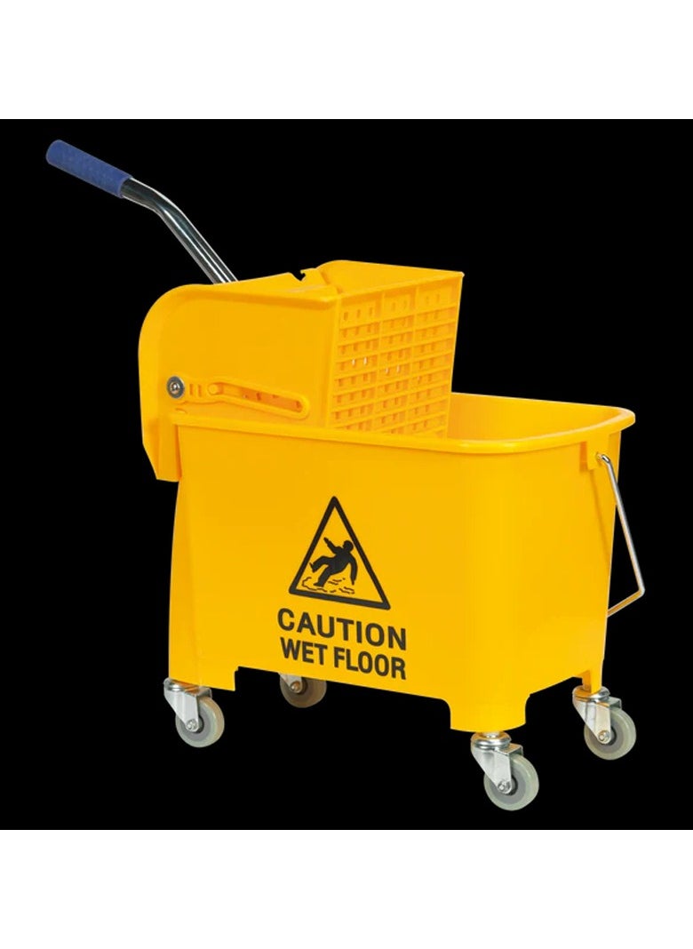 20L Single Mop Wringer Trolley Mop Bucket With Wringer Cleaning Plastic Mop Bucket Wringer