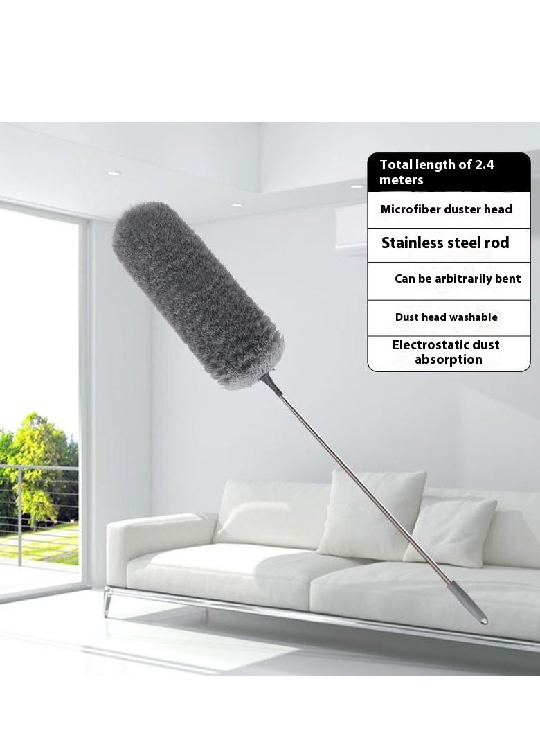 Retractable feather duster, Duster household cleaning artifact tools cleaning sanitary artifact car dust duster