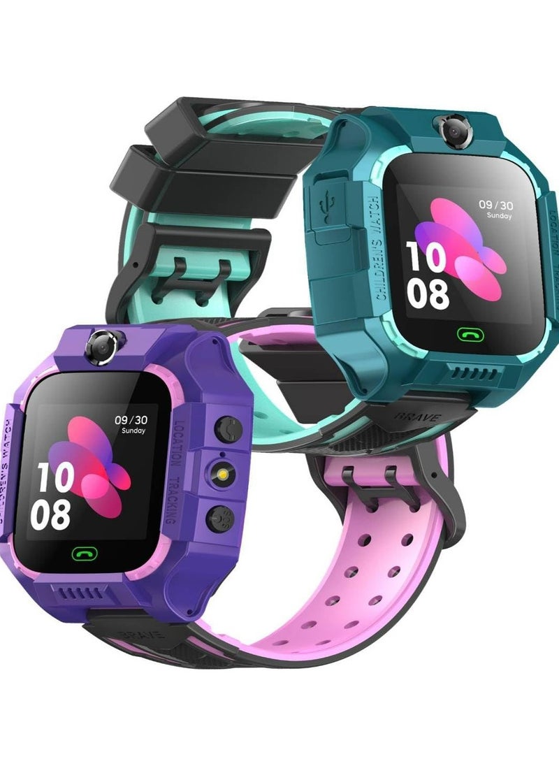 2G Kids Smart Watch Series 5,HD Touch Screen,HD Camera,Torch,Trace,Location,Fence,Alarm,Multilanguage,400mAh Battery Capacity,1.44 Inches 128×128pix Display,5 Days Standby Time - Blue