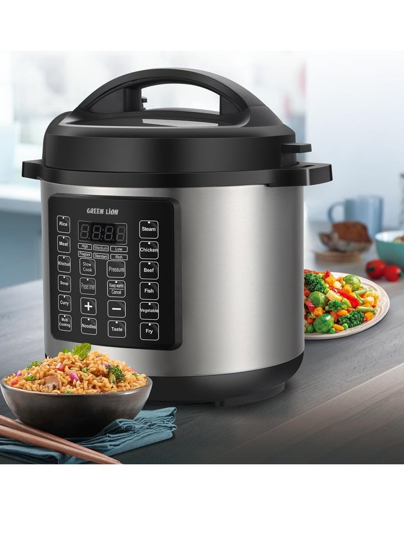 8L Electric Pressure Cooker, 14 Coking Moods, Capacity 8L, Auto warm function, Digital Display, One Button control, 24Hr Preset Function, Temperature Limit Protection