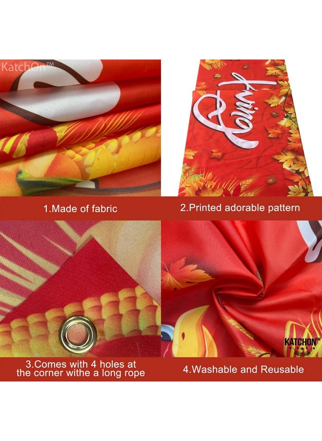 , Happy Thanksgiving Banner Outdoor - Xtralarge, 120X20 Inch | Thanksgiving Yard Banner, Fall Thanksgiving Backdrop For Fall Thanksgiving Decorations Outdoor | Thanksgiving Yard Decorations