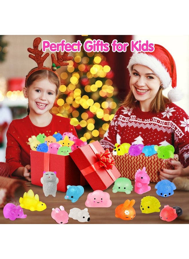 40Pcs Mochi Squishys Toys Mini Squishies 2Nd Generation Glitter Animal Squishies Party Favors For Kids Adults Stress Relief Toy Treasure Box Prize Classroom Valentine Prizes Easter Egg Fillers