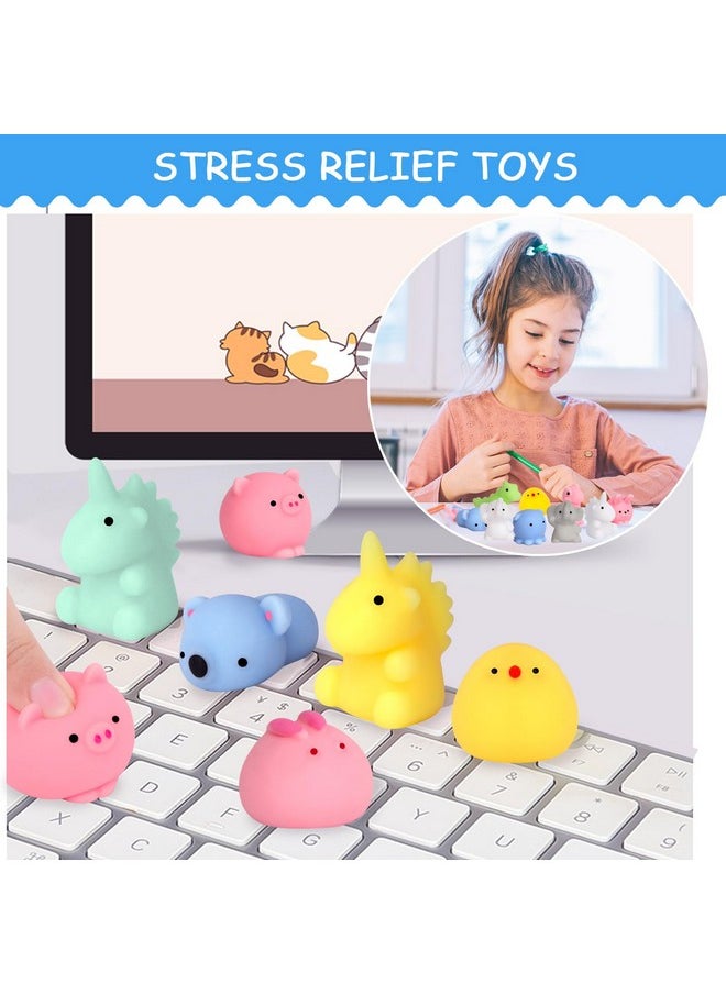25Pcs Mochi Squishy Toys, Mini Kawaii Squishies Animals With Storage Bag Party Favor For Kids Stress Relief Toys Classroom Prizes Easter Basket Stuffers For Boys And Girls Age 3+