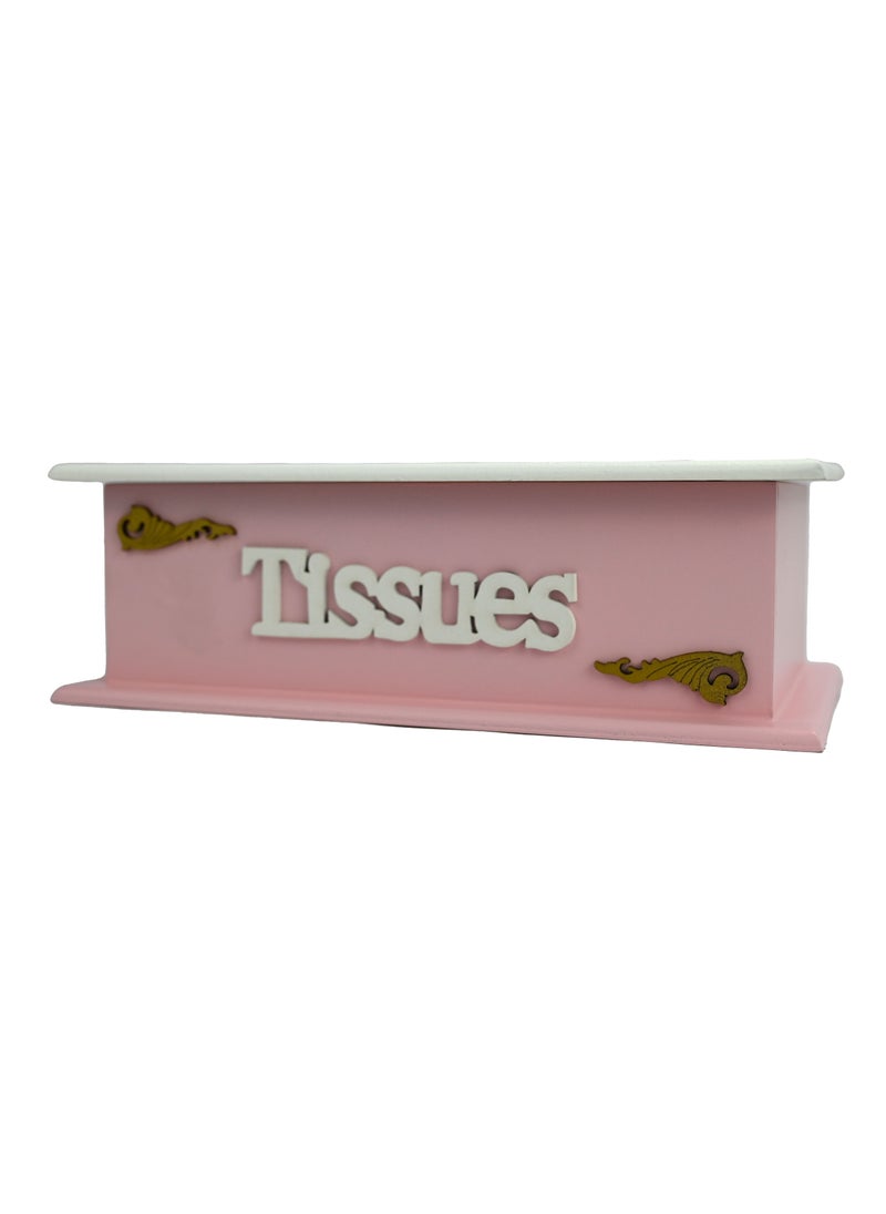 Wall Mount Tissue Holder, Wooden Tissue Holder Pink Brown, Well Crafted Wooden Tissue Holder, Tissue Holder with Deep Details, Tissue Holder for Bathroom, Washbasin, Kitchen